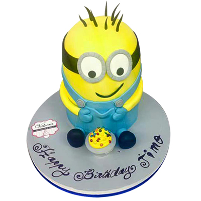 "Minion Fondant Cake -2 Kgs - Click here to View more details about this Product